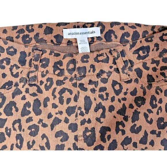Amazon Essentials Leopard Skinny Stretch Pull-On Knit Jeggings SIZE-MEDIUM LONG - Picture 4 of 5